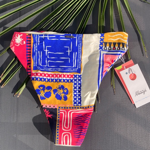 MAAJI x Anthro - Sully High Waist Reversible Cheeky Bikini Bottoms -S - Picture 7 of 15